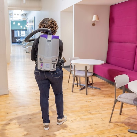 Proteam GoFit 6 Cordless 8Ah, 6 qt. Backpack Vacuum w/ Xover Performance Telescoping Wand Tool Kit 107795